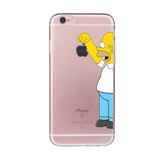 Мягкий чехол из ТПУ с симпсоном для iPhone 5 5S SE 5C 6 6S Plus 7 8 X XS XR XSMAX Fundas силиконовый