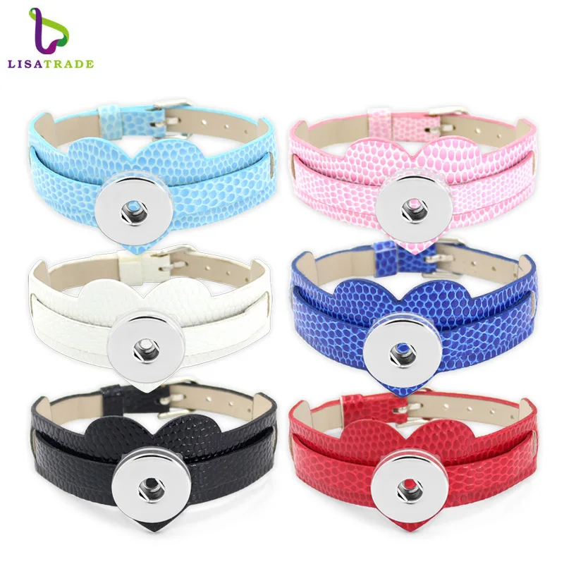 

Браслет из искусственной кожи (10 шт./партия) с подвесками в виде сердечек