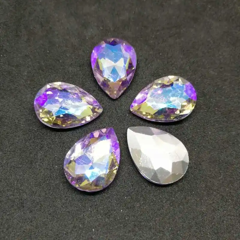 Кристально-фиолетовый AB DR из хрустального стекла для пошива разрешенные острые