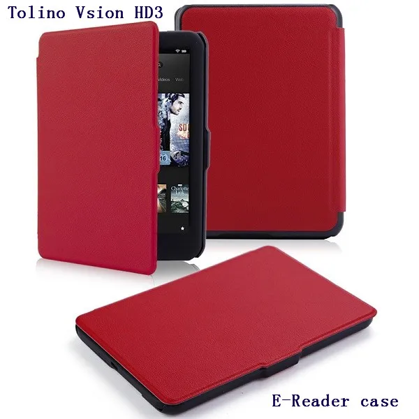 Ультратонкий кожаный чехол умный из искусственной кожи для 2015 tolino vision hd3