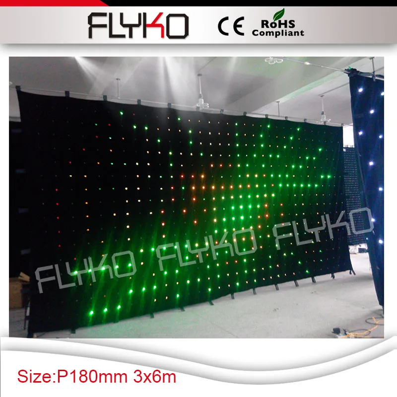 Диджейский фасадный светодиодный светильник p18 см 3х6 м гибкий экран занавеса для