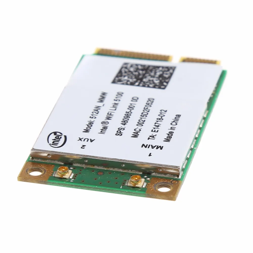 Для Link Intel 5100 WIFI 512AN_MMW 300M Mini PCI E плата Беспроводная WLAN карта 2 4/5 ГГц|Сетевые карты| |