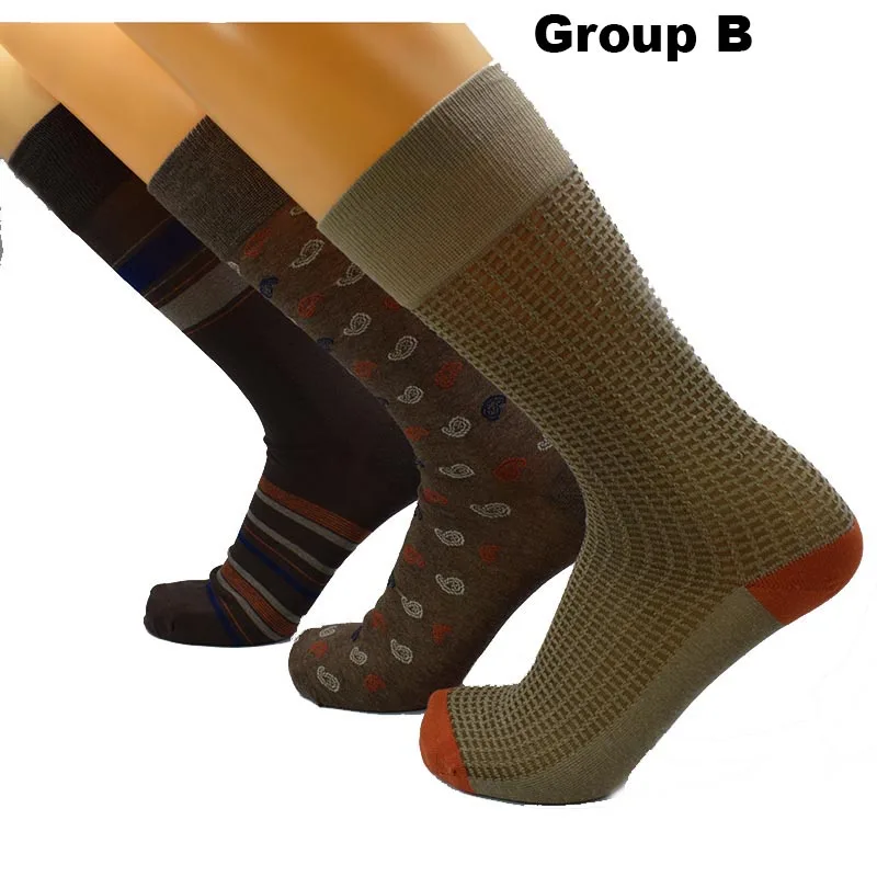 Fcare 1pair calcetines Men's crew plus size big Spring autumn winter long leg business socks | Мужская одежда