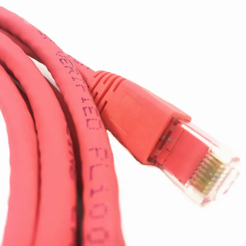 Cat6 UTP голый медный пропуск Fluke тестовый соединительный кабель 3 м LSZH красная