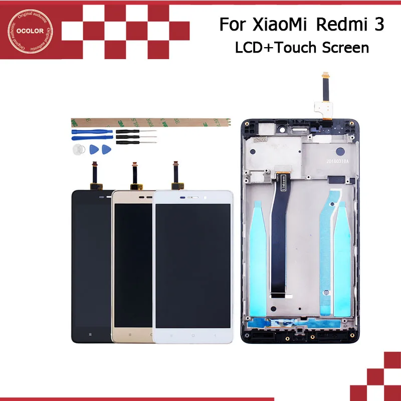 Цветной ЖК дисплей для Xiaomi Redmi 3 3S панель сенсорного экрана дигитайзер в сборе