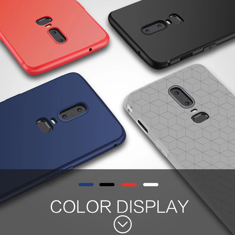 Coque Oneplus 6 Чехол силиконовый роскошный тонкий полная защита Матовый из ТПУ мягкий