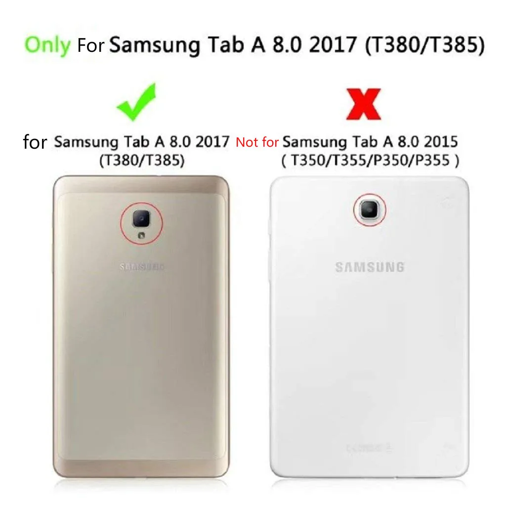 Чехол для Samsung Galaxy Tab A 8,0 A2S T380 T385 SM-T385 SM-T380 360 градусов вращающийся из искусственной кожи флип-чехол для планшета Стекло