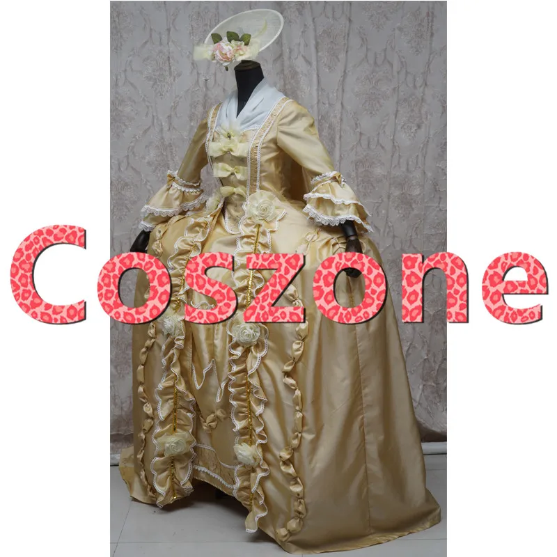 Халат 18 го века платье с открытой спиной франчеса Марии Антуанетты Рококо костюм