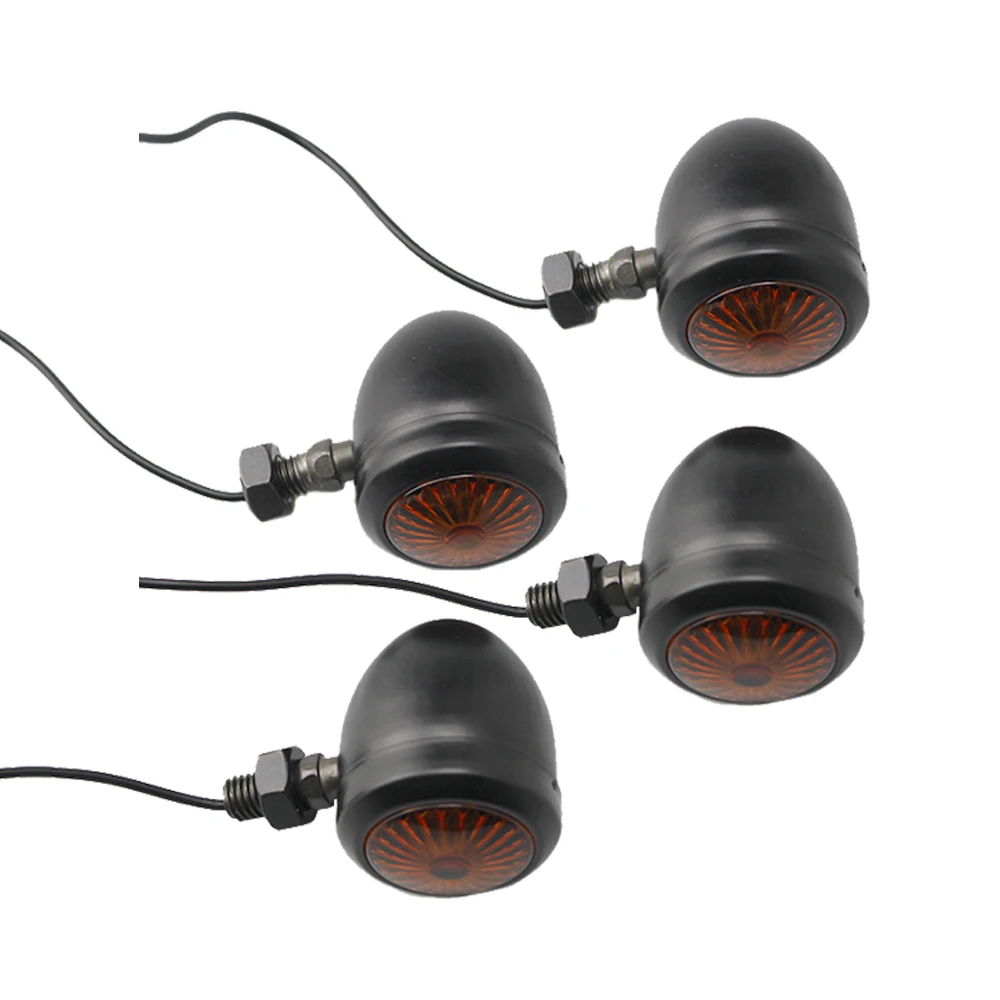 4X черный мотоцикл поворотники Янтарный мигалка светильник для Yamaha V-Star Vstar V Star XVS 1100 на заказ Harley Cruiser Chopper
