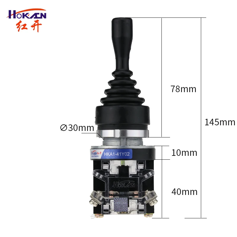 Джойстик переключатель 30 мм мгновенный 2 позиционный 2NO пружинный ВЕРТЛЮГ трость
