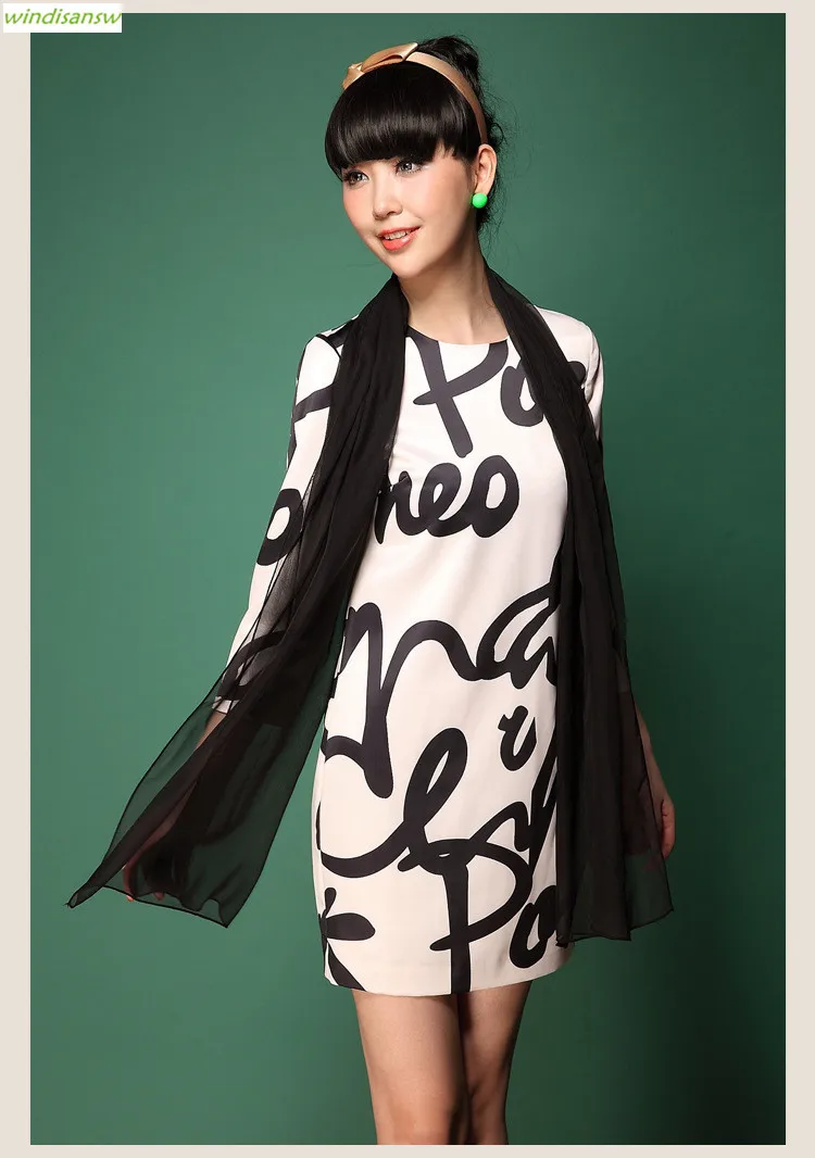 (Не шарф) качественное Новое Женское Повседневное платье для девушек из