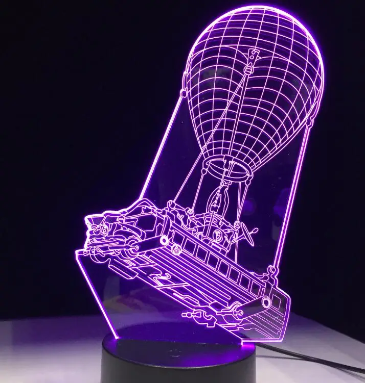 Альпака ламы Чух кувшин шрам по умолчанию девочек скины винтовка 3D белый треск основание светильника 7 цветов светодиодный ночник игры вентилятора подарок домашний декор - Испускаемый цвет: Lamp 2