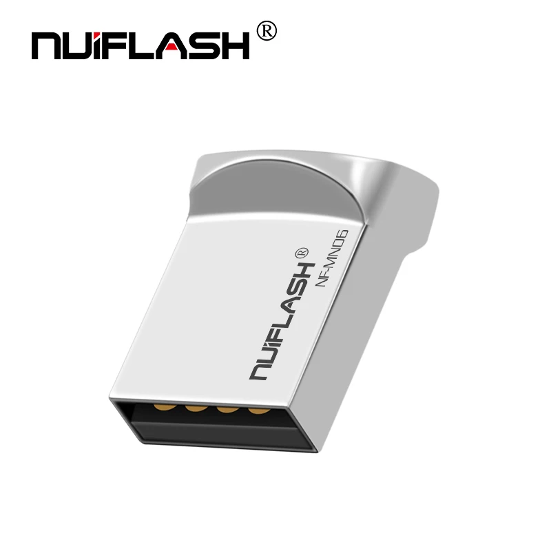 silver Nuiflash металлический usb флеш-накопитель 64 ГБ 32 ГБ 16 ГБ 8 ГБ 4 ГБ флеш-накопитель портативный 128 Гб карта памяти Флешка для хранения флэш-диск - Цвет: silver