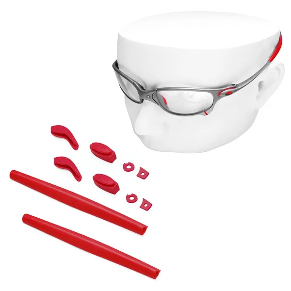 Red RubberKit OOWLIT резиновые наборы носоупоры и ушные вкладыши для солнцезащитных очков Джульетты - Цвет линз: Red RubberKit