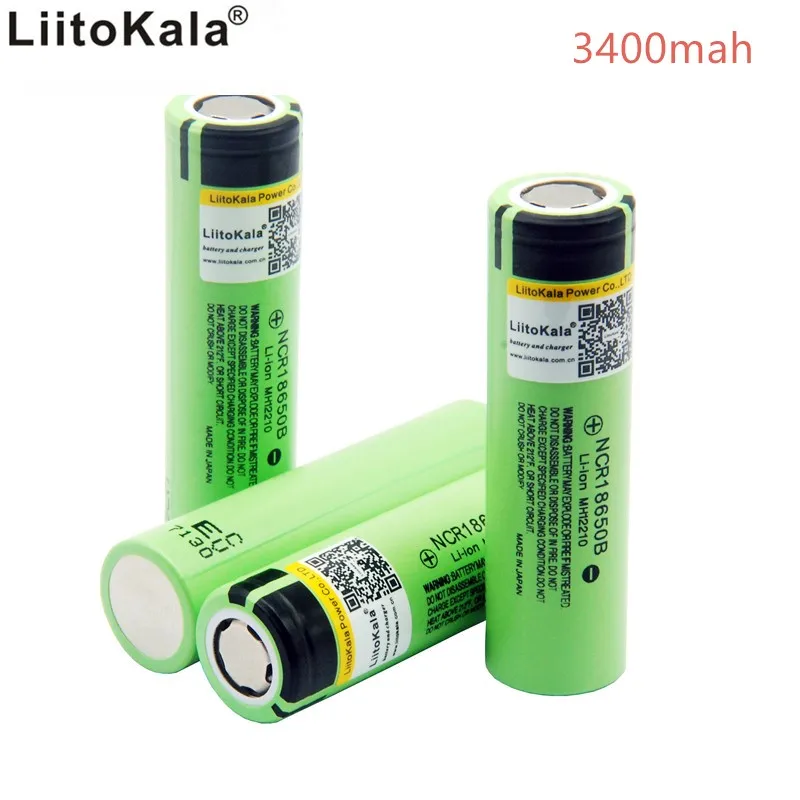 Liitokala lii-34B 18650 3400 мА/ч, nueva NCR18650 3400 34B после одного сеанса зарядки, литий-ионный аккумулятор 18650 3400 мАч - Цвет: 4PCS