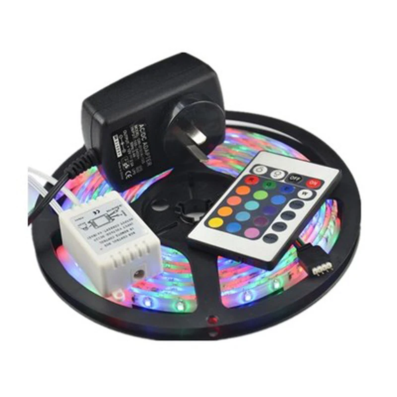 3528 RGB 5 м 300 светодиодный Водонепроницаемый гибкий светильник 60 светодиодный/м SMD DC