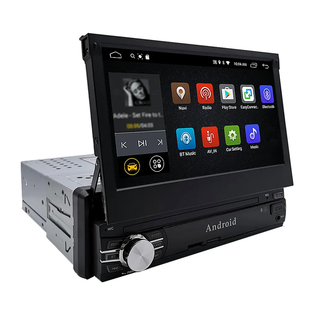 YODY 7 дюймов 1 Din Android автомобильный Радио плеер 6 0 1024*600 емкостный сенсорный экран gps