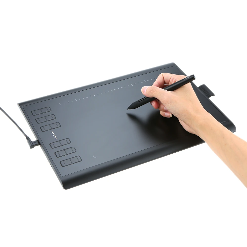 HUION 1060 плюс 1060 плюс 8192 уровней цифровой планшет графические планшеты доска для рисования ручка с цифровой пленкой
