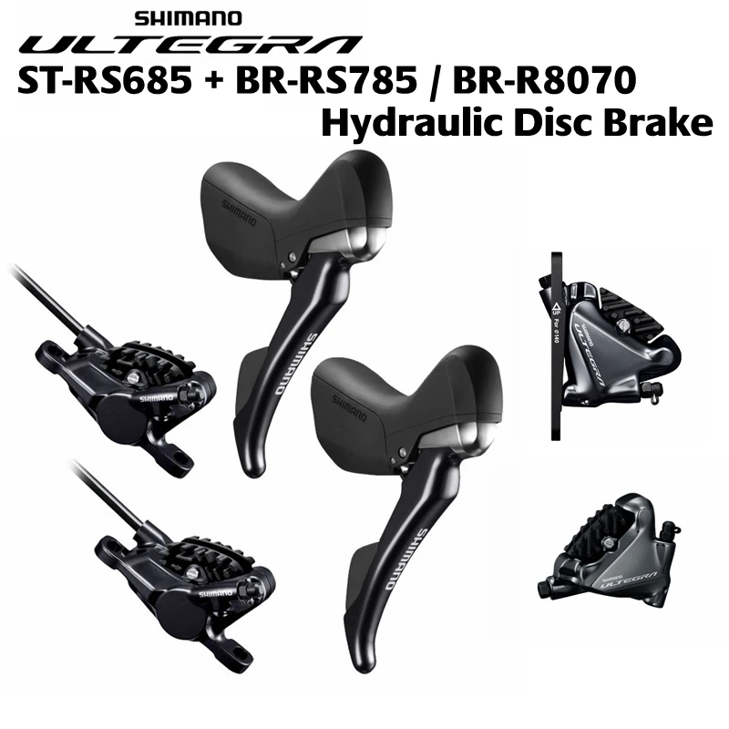 Shimano ST RS685 + BR RS785/BR R8070 гидравлический Postmount дисковый тормоз Set FW/RW 2x11 speed RS785 R8070|set
