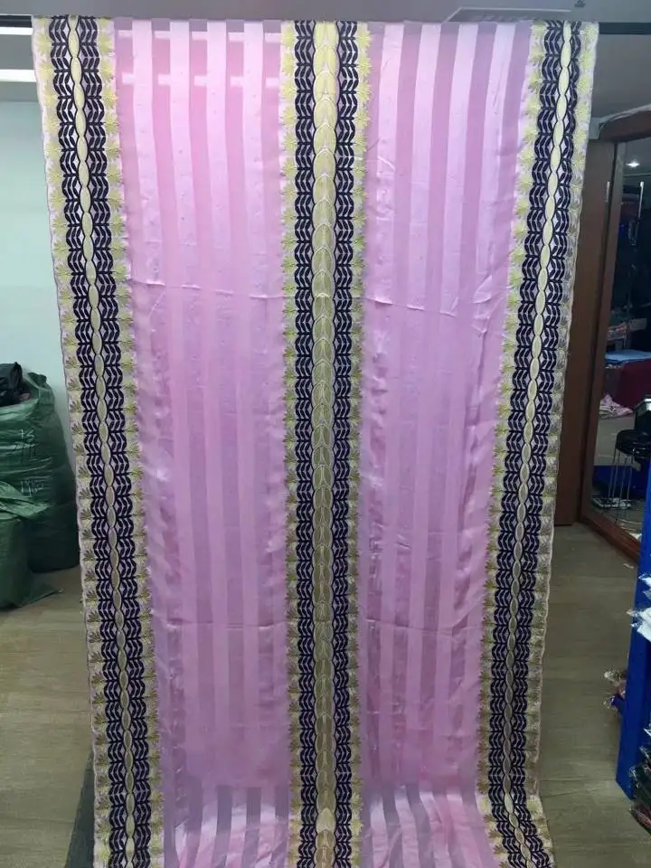 5 ярдов самый популярный Небесно голубой Африканский шелковая ткань с кружевом