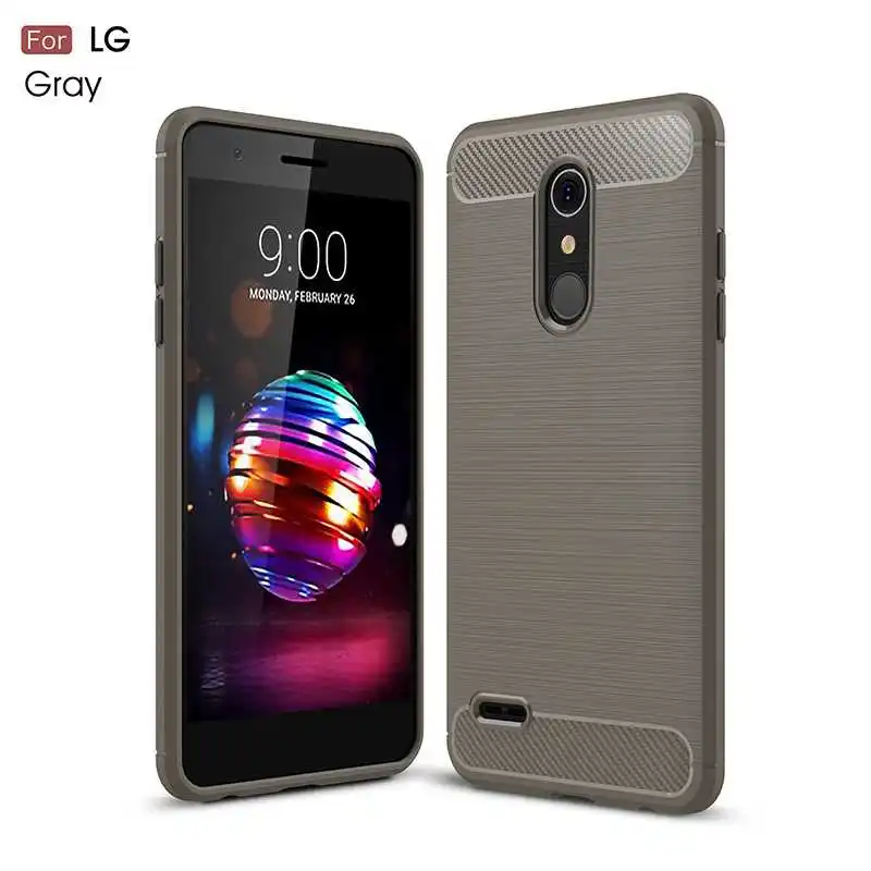 Модный противоударный мягкий силиконовый чехол Mokoemi 5," для LG K11, чехол для LG K11, чехол для телефона - Цвет: Gray