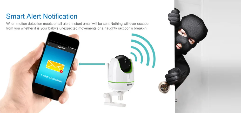 ANNKE HD 960P беспроводная WiFi ip-камера 1.3MP панорамирование/наклон Wi-Fi сеть ИК Ночное Видение домашняя камера безопасности видеоняня