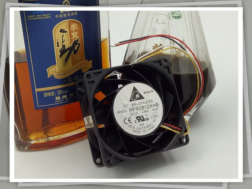 1 шт. Бесплатная доставка pfr0812xhe 8038 4.9a 12 В червячный Турбокомпрессор охлаждающий вентилятор для жесткого мотоцикла на масляном топливе