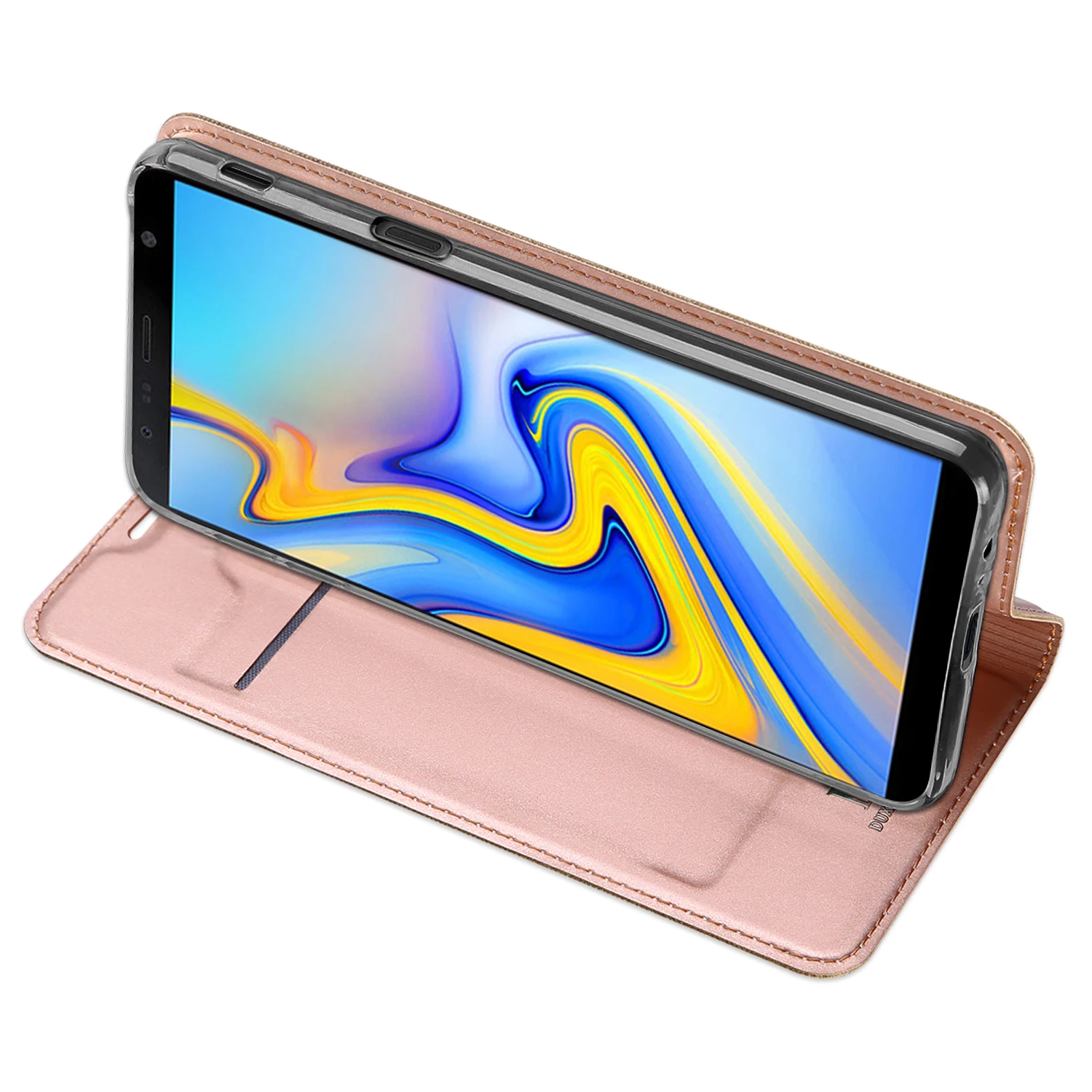 Флип Чехол Для samsung J6 плюс премьер искусственная кожа ТПУ бампер защитную слот