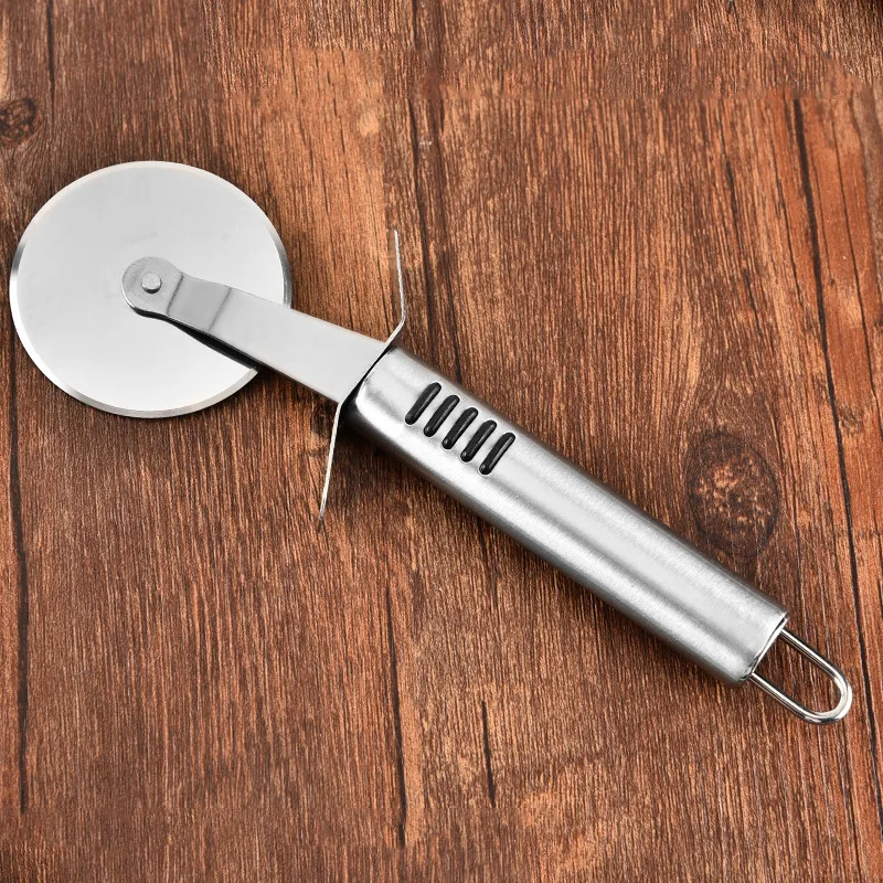 Новый Популярный нож для пиццы FILBAKE лезвие с деревянной ручкой из нержавеющей