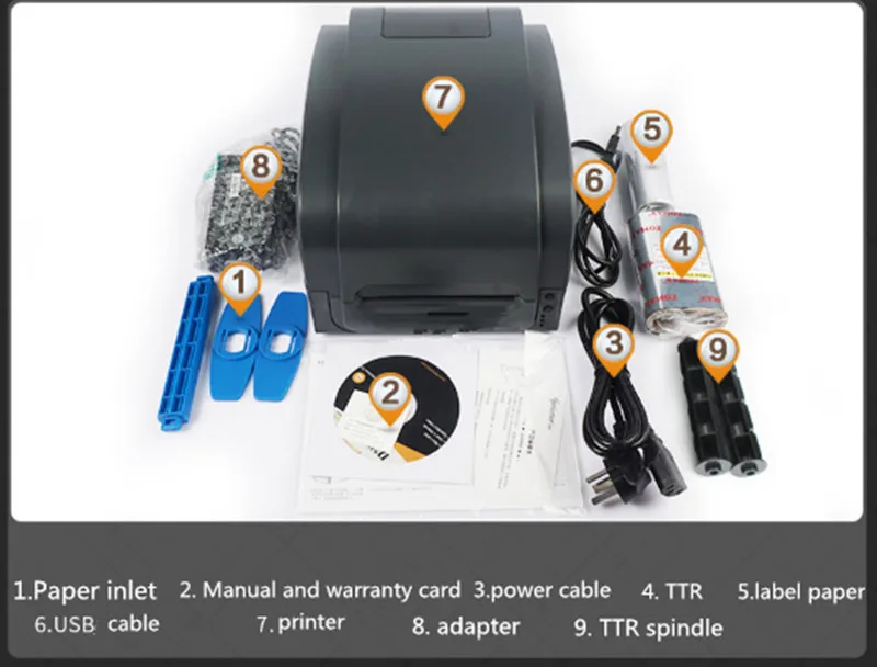 

VEVOR Multifunctional Thermal Printer Receipt Clothing Tag Printing 25-150mm/s