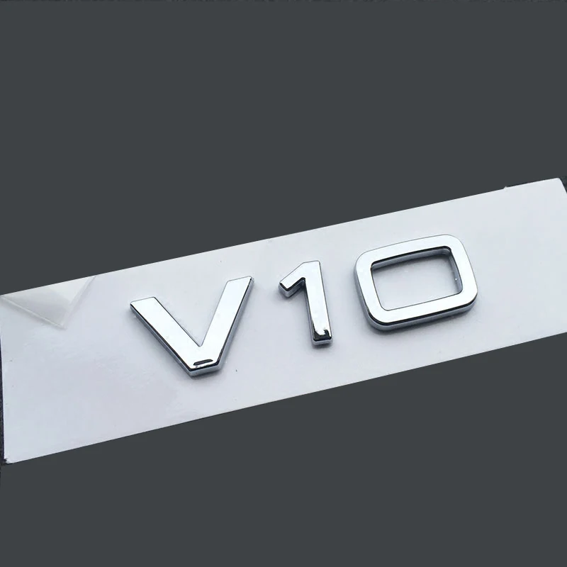 V6T V8T V10 W12 эмблема с буквенным номером глянцевая черная автостайлинг брызговик
