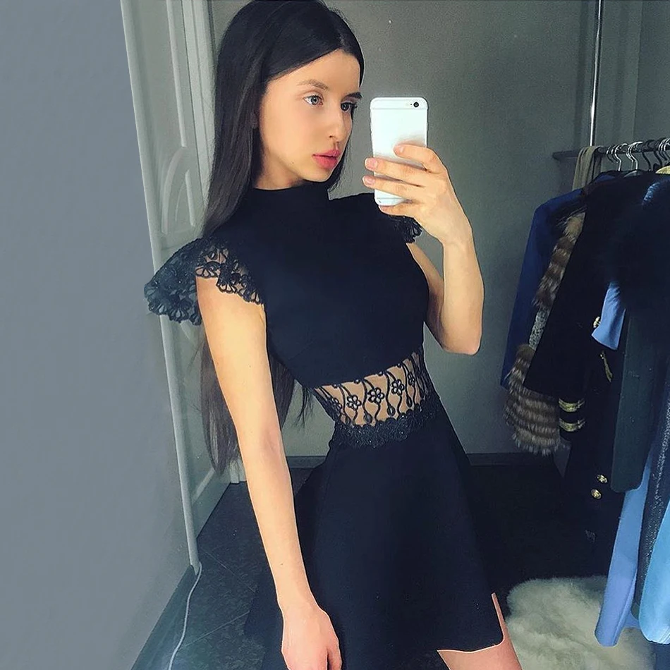Adyce 2019 новое летнее женское облегающее Бандажное платье Vestidos элегантное черное