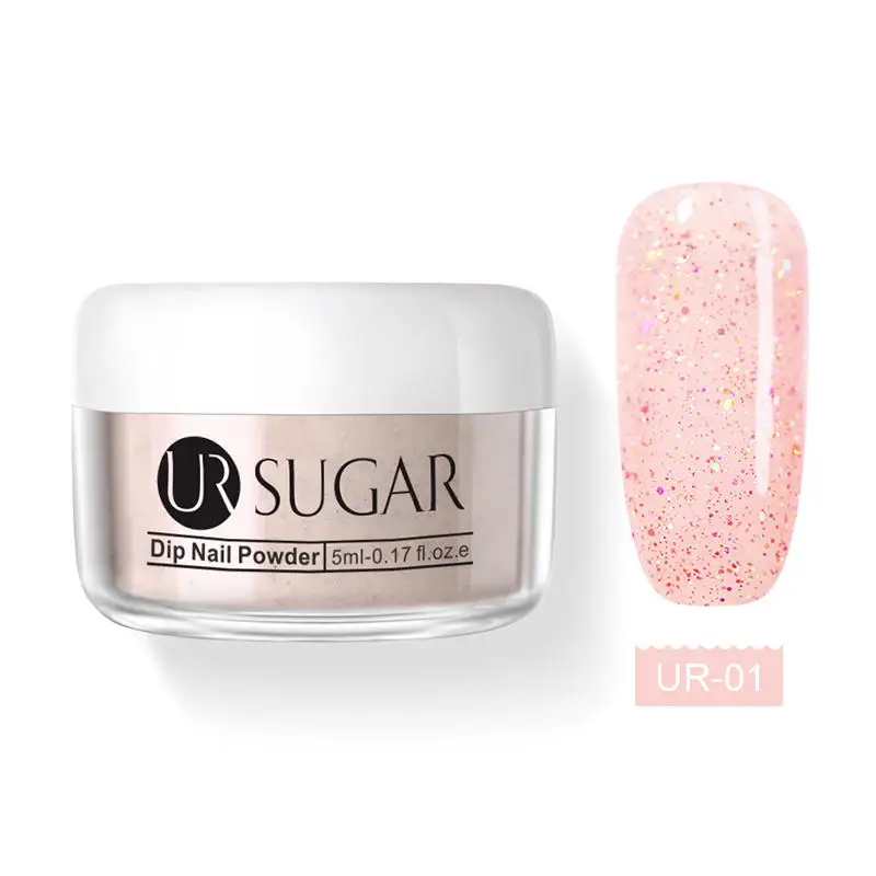 Ur Sugar голографическая пудра для ногтей, градиентная блестящая основа для ногтей, жидкое покрытие, набор для маникюра, 5 мл - Цвет: A
