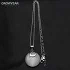 Ожерелье с подвеской из нержавеющей стали с опалом, женская бижутерия, ожерелье из металла серебряного цвета с геометрическим рисунком, бесплатная доставка