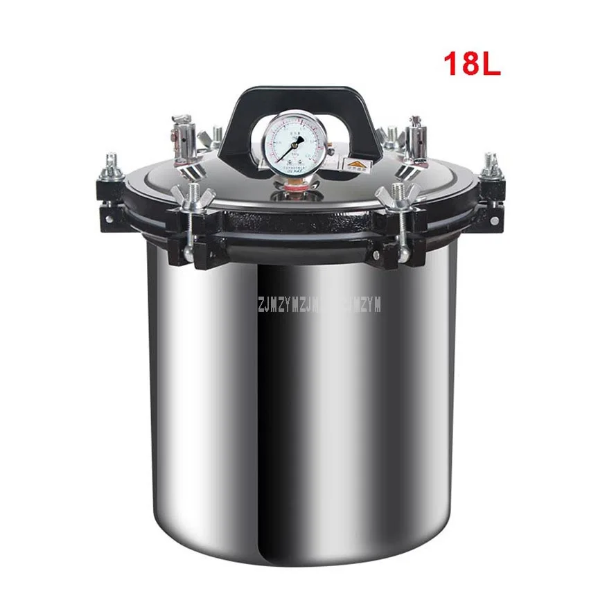 18L 12L/18L/24L 220V 70-106kpa портативный стерилизационный горшок из нержавеющей стали, паровой стерилизатор, автоклав, Хирургический медицинский горшок - Цвет: 18L