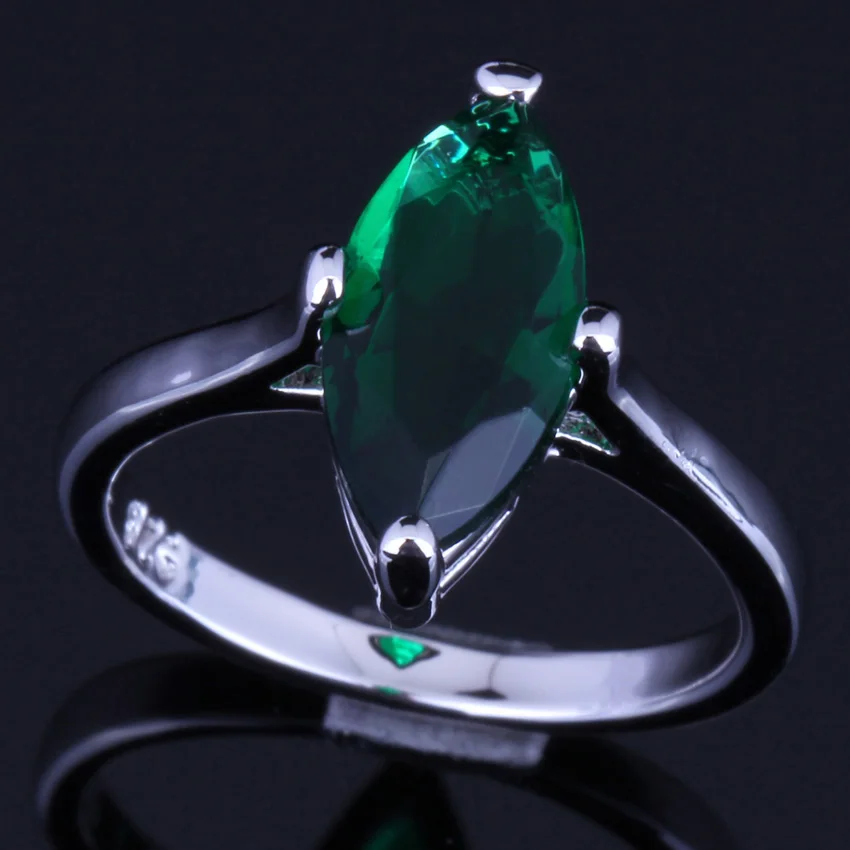 

Incredible Green Cubic Zirconia Silver Plated Ring V0118