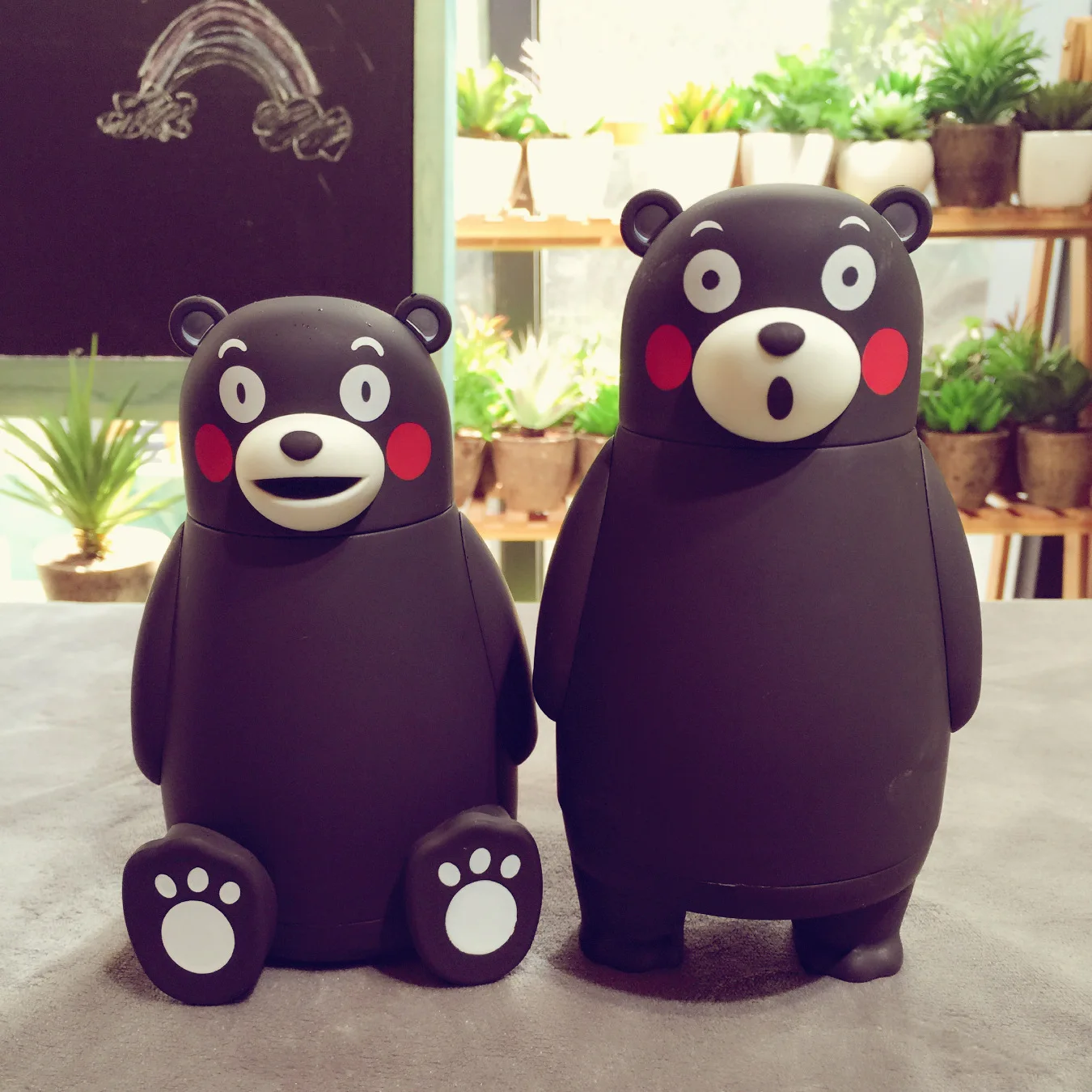 Милый термос Kumamon бутылка для воды японский талисман чашка термоса стеклянная Вакуумная чашка 280 мл детский подарок на день