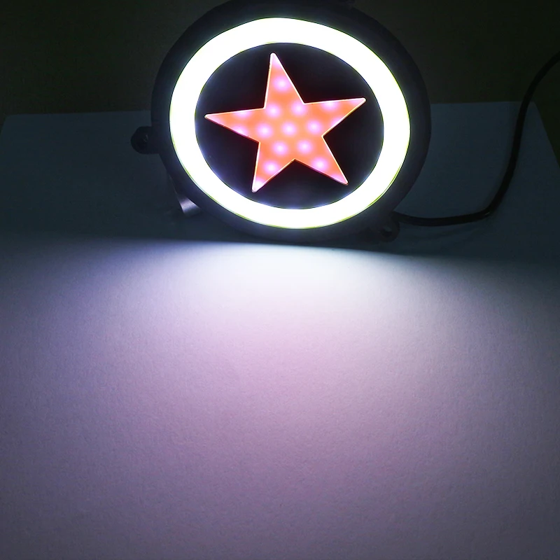 Дневные ходовые огни COB LED DRL круглые двухцветные белые дневные гибкий сигнальный