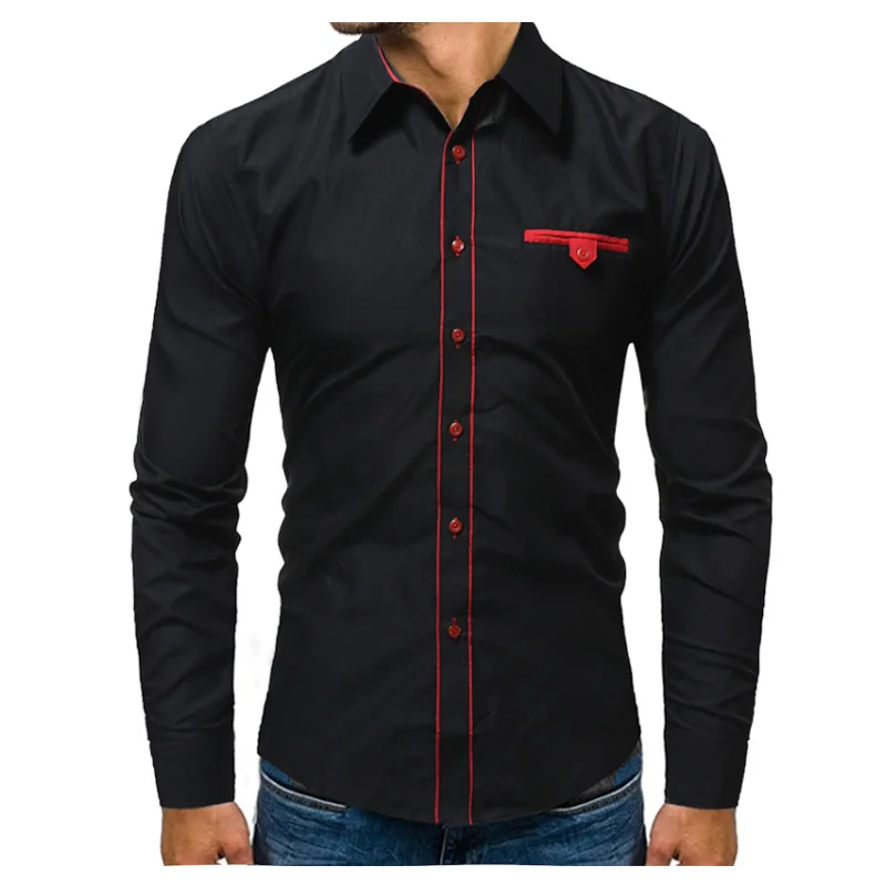 Мужская приталенная рубашка с коротким рукавом Camisa Masculina Повседневная принтом