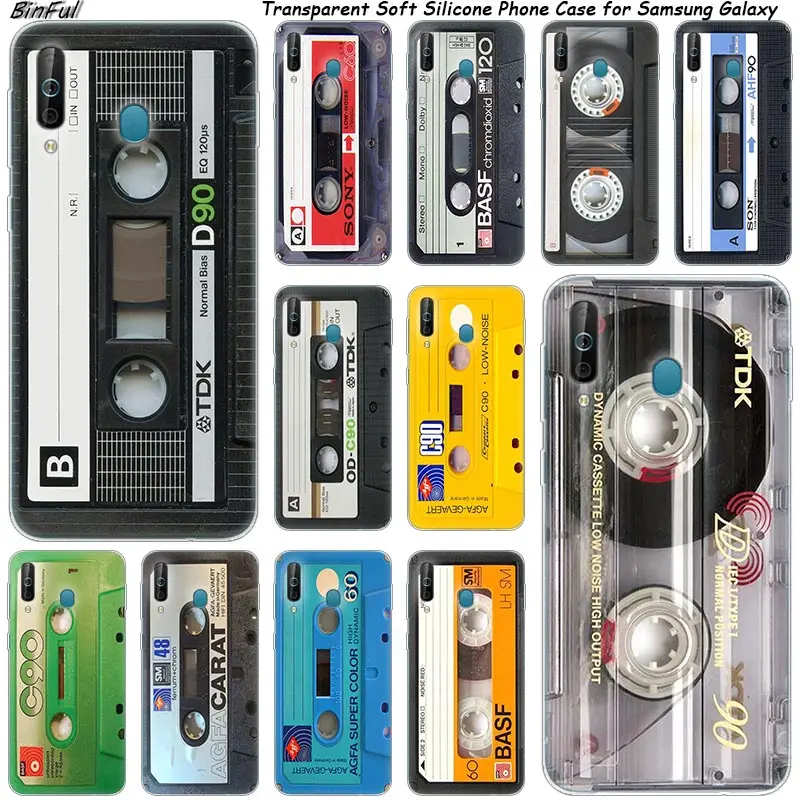 hot classical old cassette tape silicone case for samsung galaxy a80 a70 a60 a50 a40 a40s a30 a20e a2core m40 note 10 plus 9 8 5 free global shipping