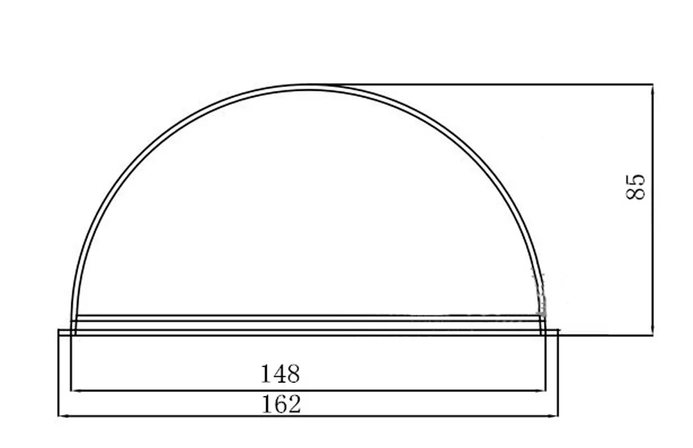 Акриловая прозрачная крышка для камер видеонаблюдения 162x85 мм | Безопасность и