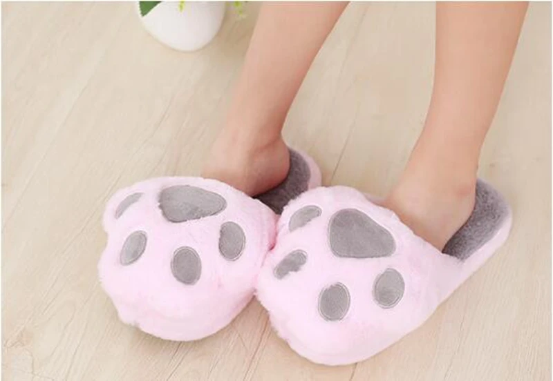 Pink Girseaby/домашние тапочки для девочек; Сезон Зима; милые тапочки с коготками; домашние тапочки унисекс для женщин и детей - Цвет: Pink