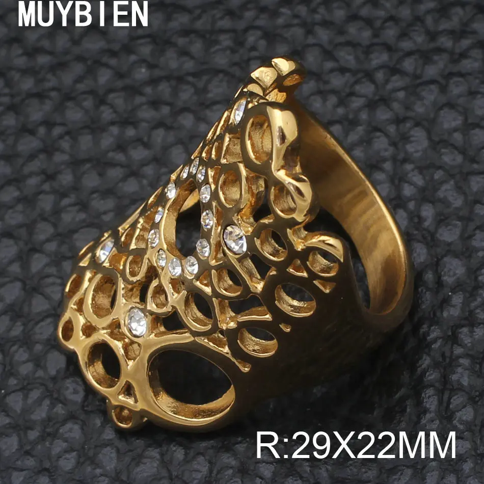 MUYBIEN/бесплатная доставка модное открытое большое кольцо для женщин Цвет