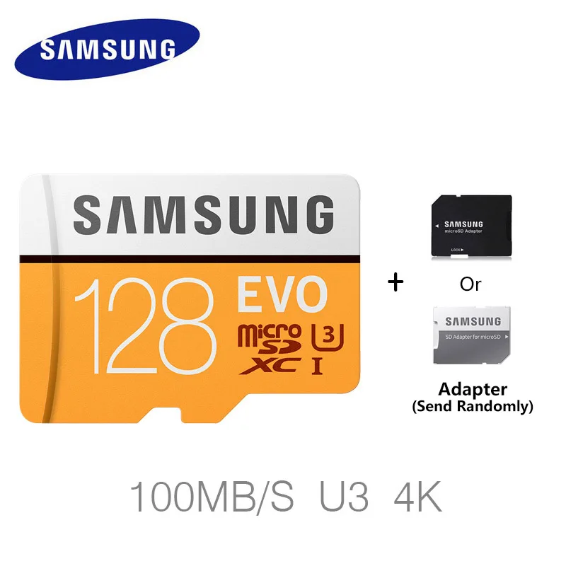128 ГБ Карта памяти Microsd SAMSUNG EVO Plus Micro SD карта, 32 ГБ, 64 ГБ 512 ГБ 256 ГБ SDHC/SDXC Класс EVO+ класс 10 C10 UHS TF карты Модуль памяти Transflash карты памяти Microsd карта - Емкость: 128 ГБ