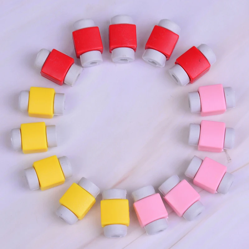 5 шт. милый силиконовый защитный кабель USB для наушников пластиковый шнур