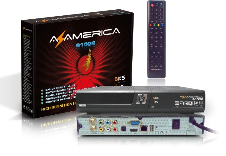 Full HD FTA декодер Az Америка s1008 спутниковый ТВ рецептор такой же как az s1001 с SKS IKS PVR wifi |