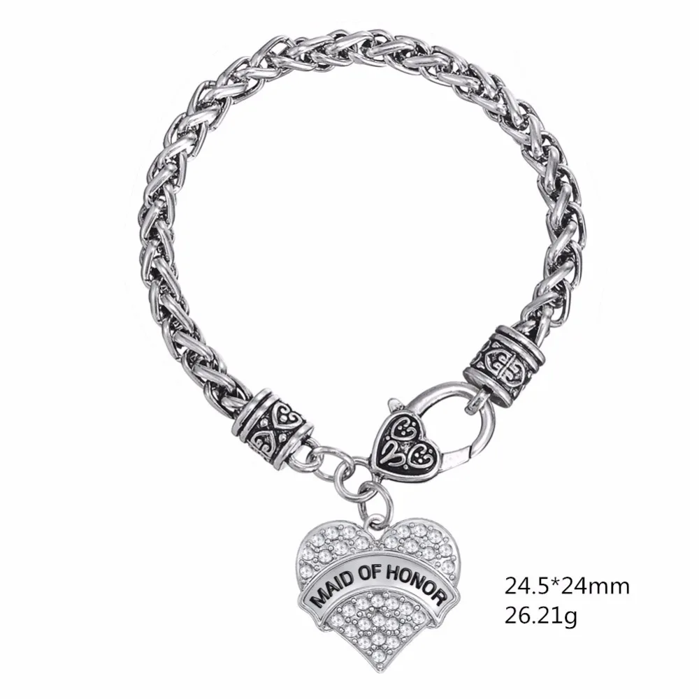 Рыболовный крючок для матери невесты браслет горничной honor с хрустальным сердцем