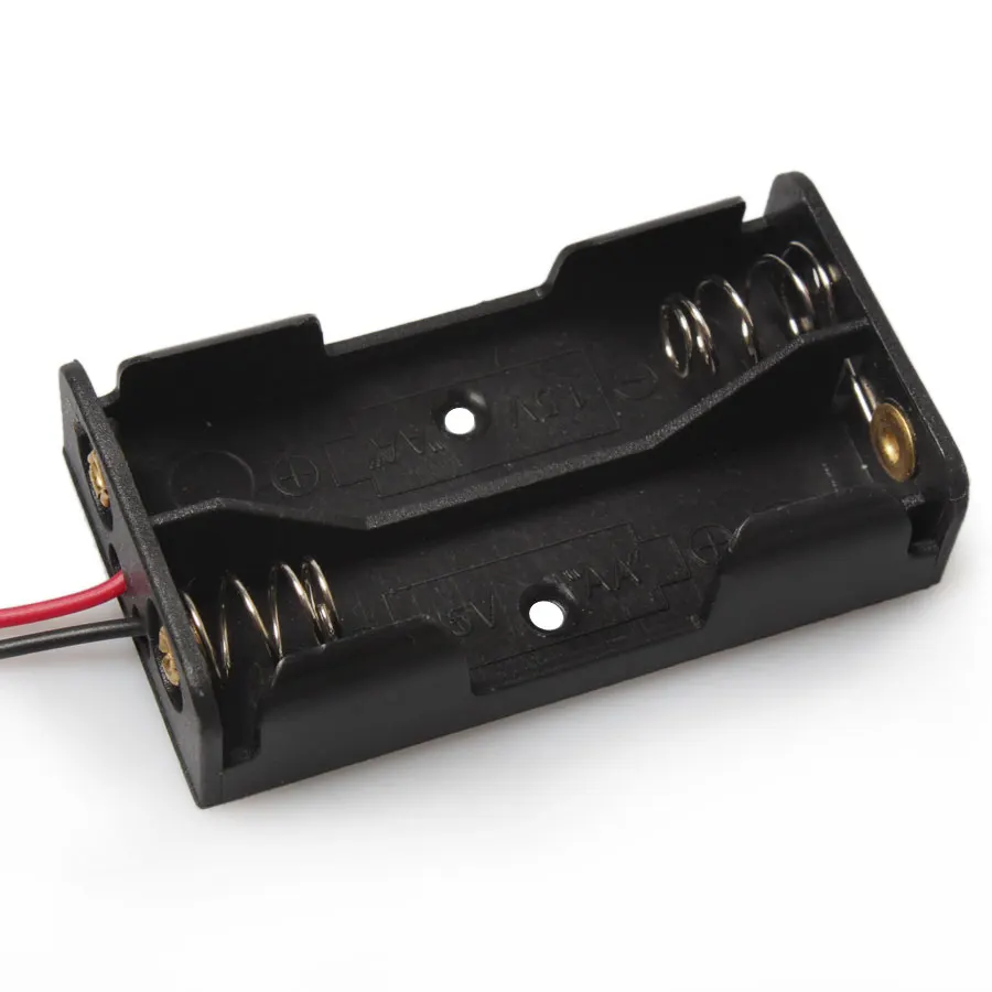 20 шт. 2x1 5 В AA пружинный зажим держатель для аккумулятора коробка черный с