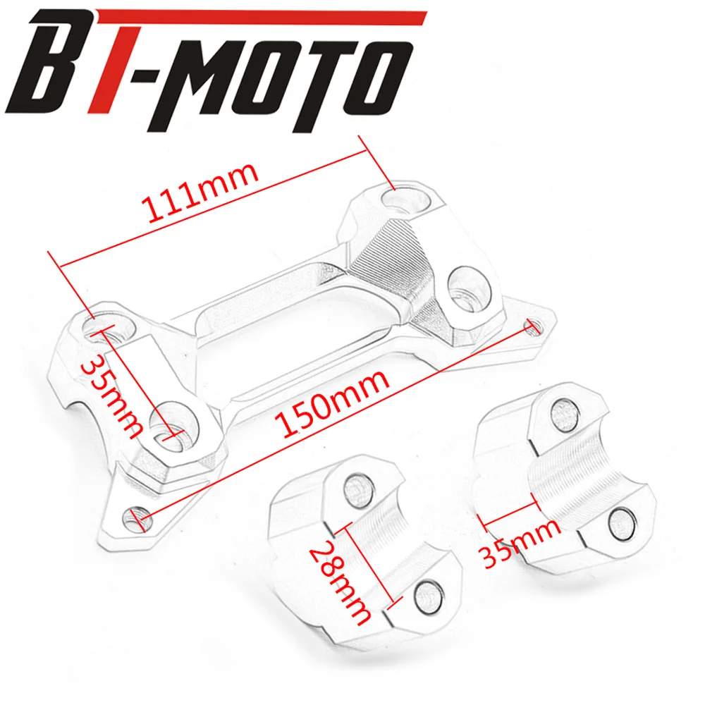

Motorcycle Accessories Handle Bar Clamp Raised Extend Handlebar Mount Riser For Kawasaki VERSYS 650 KLE650 2015 2016 2017