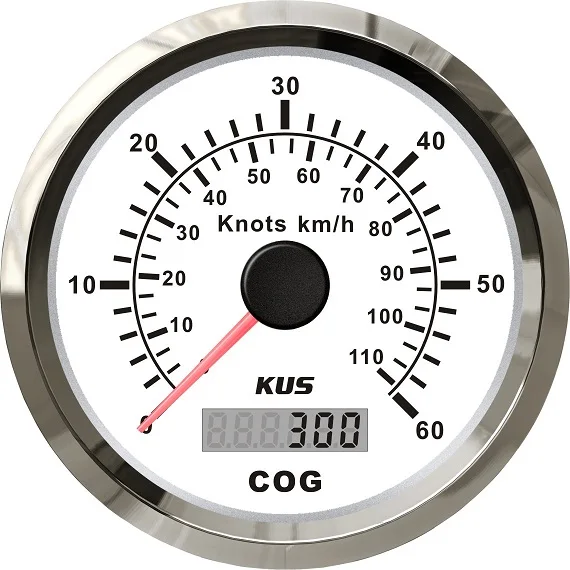 KUS dn85мм белый/черный GPS Спидометр 0 60Knots с антенной для лодки морской яхты (PN: